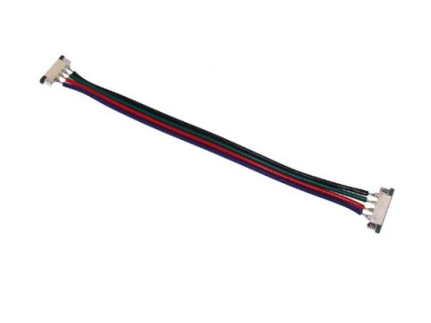 Złączka led 10mm RGB na kablu dwustronna 12cm op10 Złączka led 10mm RGB na kablu dwustronna 12cm op10