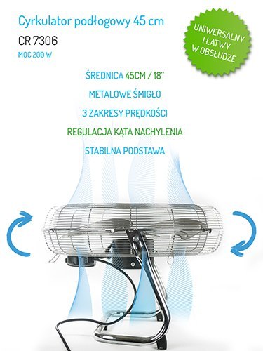 Camry Cyrkulator podłogowy 45 cm