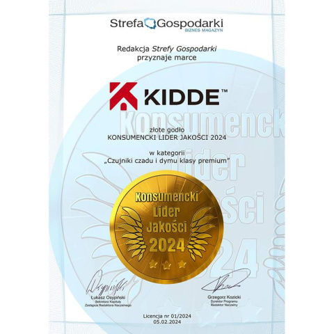 Czujnik czadu, tlenku węgla CO na baterie Kidde KID-2030-DCR