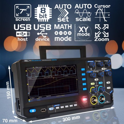 Oscyloskop cyfrowy 2CH 50MHz 500MS/s PeakTech 1403 Oscyloskop cyfrowy 2CH 50MHz 500MS/s PeakTech 1403