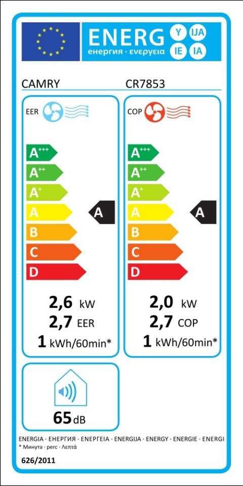 Camry Klimatyzator 9000BTU z WI-FI i ogrzewaniem
