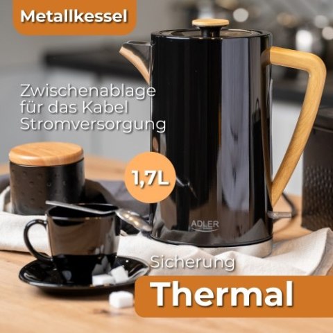 Adler Czajnik metalowy 1,7 L STRIX