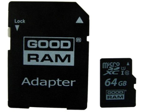 Karta pamięci micro SDXC GOODRAM 64GB Class10 UHS- Karta pamięci micro SDXC GOODRAM 64GB Class10 UHS-