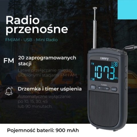 Camry Radio przenośne FM/AM - USB - Mini Radio