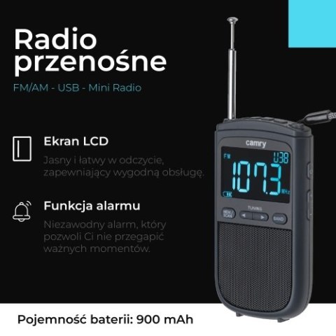Camry Radio przenośne FM/AM - USB - Mini Radio