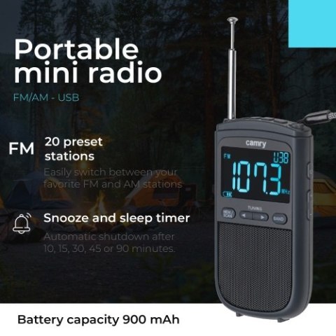 Camry Radio przenośne FM/AM - USB - Mini Radio
