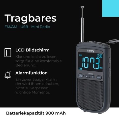 Camry Radio przenośne FM/AM - USB - Mini Radio