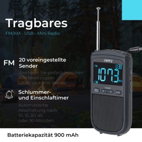 Camry Radio przenośne FM/AM - USB - Mini Radio