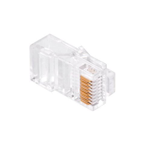 Wtyk telefon. RJ45 8P 8C(drut)przelotowy CAT.5E Wtyk telefon. RJ45 8P 8C(drut)przelotowy CAT.5E