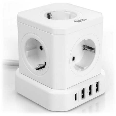 Zestaw Listwa zasilania 13AC 3USB 1USB-C SPS-CS01W