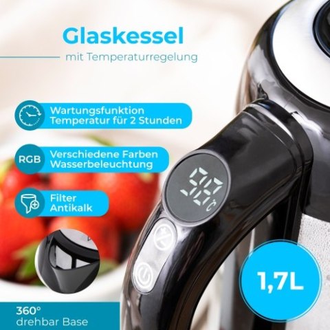 Adler Czajnik szklany 1,7 L z regulacją temp.