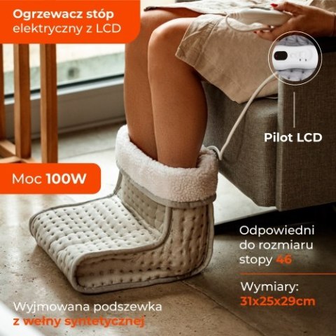 Adler Ogrzewacz stóp elektryczny z LCD pilotem
