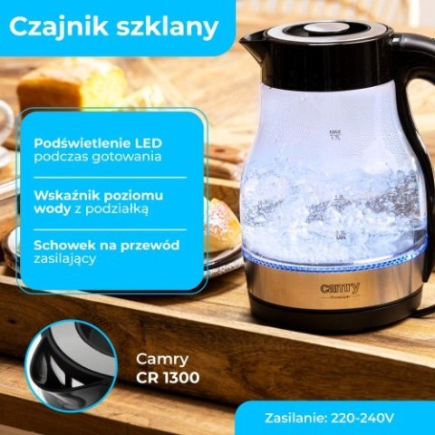 Camry Czajnik szklany 1,7 L