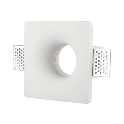 Oczko V-TAC GIPS GU10 Wpuszczane Okrągłe 120x120 Białe VT-714 Oczko V-TAC GIPS GU10 Wpuszczane Okrągłe 120x120 Białe VT-714