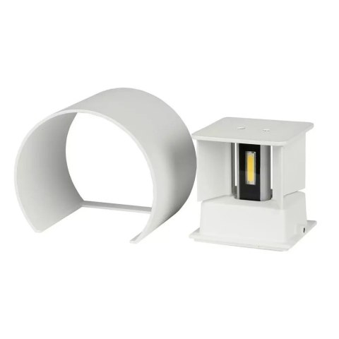 Oprawa Ścienna 6W V-TAC Góra Dół Regulowana Biały Okrągły IP65 Bridgelux VT-756-W 3000K 700lm