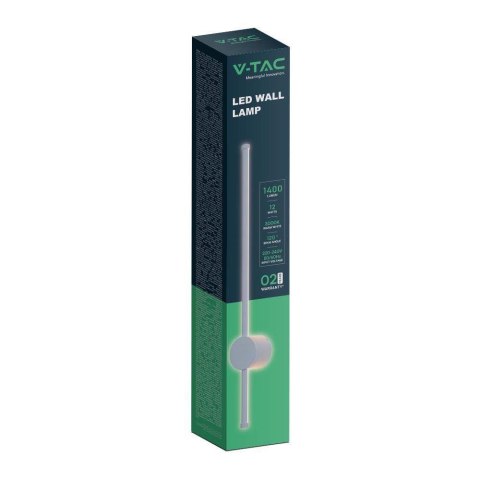 Oprawa Ścienna Elewacyjna LED V-TAC 12W IP65 Biała 63cm VT-11112-W 3000K 1400lm Oprawa Ścienna Elewacyjna LED V-TAC 12W IP65 Biała 63cm VT-11112-W 3000K 1400lm