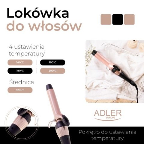 Adler Lokówka - 32mm - regulacja temp.