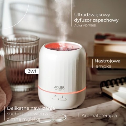 Adler Ultradźwiękowy dyfuzor zapachowy USB 3w1