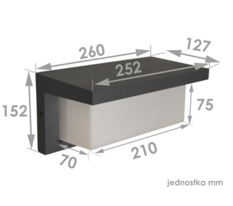 Oprawa elewacyjna Neely 12W IP54 czarna Oprawa elewacyjna Neely 12W IP54 czarna