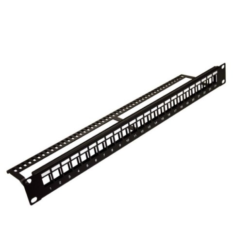 Patch panel 24-port 1U 19" pusty do Keystone z org Patch panel 24-port 1U 19" pusty do Keystone z org