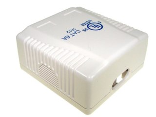 Puszka natynkowa cat 6A 2x RJ-45 STP zatrzaskowa