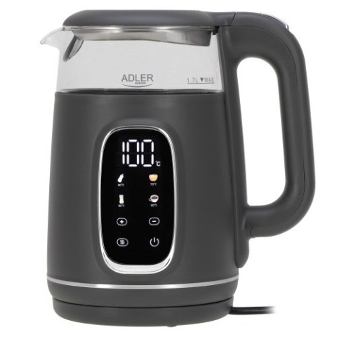 Adler Czajnik elektryczny szklany LED z regulacją temperatury 1,7L