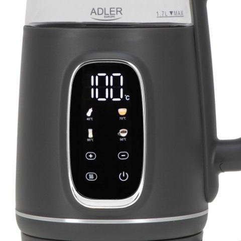 Adler Czajnik elektryczny szklany LED z regulacją temperatury 1,7L