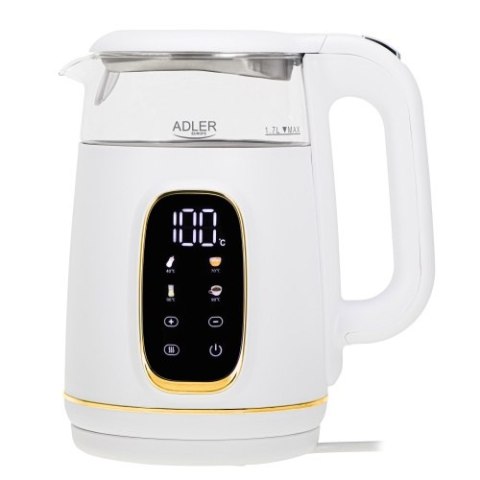 Adler Czajnik elektryczny szklany LED z regulacją temperatury 1,7L