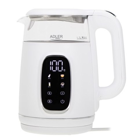 Adler Czajnik elektryczny szklany LED z regulacją temperatury 1,7L