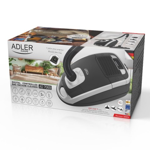 Adler Odkurzacz workowy cyfrowo sterowany- 3,5 L Adler Odkurzacz workowy cyfrowo sterowany- 3,5 L