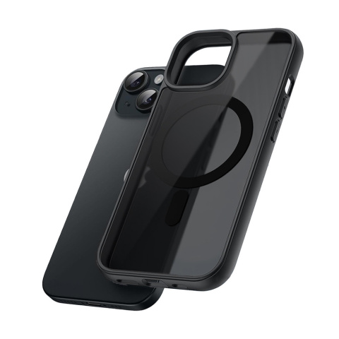 Etui nakładka pokrowiec plecki do Iphone 15 Magsafe Czarne Teltech Etui nakładka pokrowiec plecki do Iphone 15 Magsafe Czarne Teltech
