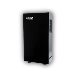 Magazyn Bank Energii V-TAC Czarny Szklany Front 10.24kWh 200Ah/51.2V 10240Wh LiFePO4 BMS VT-10240B 10 Lat Gwarancji