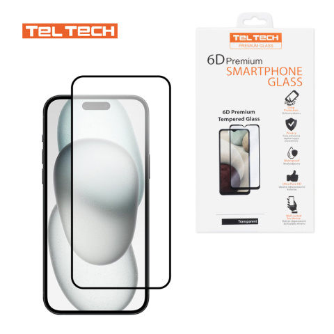 Szkło premium hartowane profilowane 6D do Iphone 15 Pro ramka Teltech Szkło premium hartowane profilowane 6D do Iphone 15 Pro ramka Teltech
