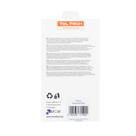 Szkło premium hartowane profilowane 6D do Iphone 15 Pro ramka Teltech Szkło premium hartowane profilowane 6D do Iphone 15 Pro ramka Teltech