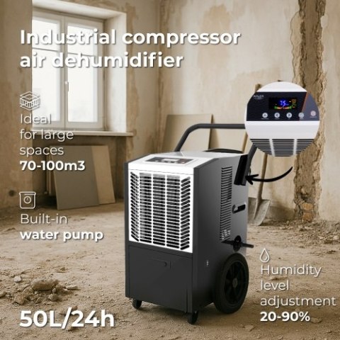 Adler Osuszacz powietrza budowlany - przemysłowy - sprężarkowy 50L/24h