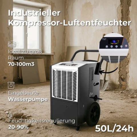 Adler Osuszacz powietrza budowlany - przemysłowy - sprężarkowy 50L/24h