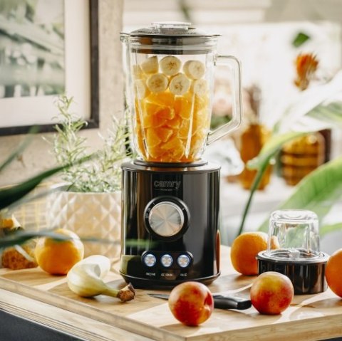 Camry Blender kielichowy - tytanowe ostrza - szklany dzbanek 1,5l