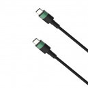 Kabel Typ-C - Typ-C 3.6A 100W 2m czarny Denmen D62 Kabel Typ-C - Typ-C 3.6A 100W 2m czarny Denmen D62