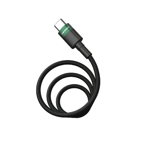 Kabel Typ-C - Typ-C 3.6A 100W 2m czarny Denmen D62 Kabel Typ-C - Typ-C 3.6A 100W 2m czarny Denmen D62