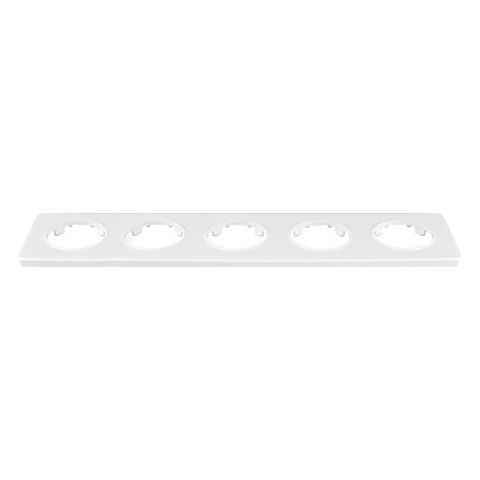 Oval Ramka pięciokrotna plastikowa biała Electromalt Oval Ramka pięciokrotna plastikowa biała Electromalt