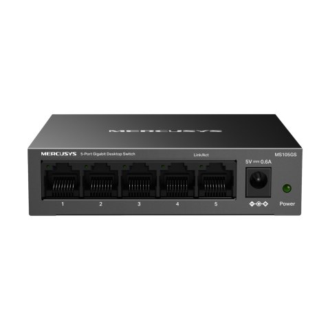 SWITCH MS105GS, 5 portów RJ45 10/100/1000 Mbps / MERCUSYS SWITCH MS105GS, 5 portów RJ45 10/100/1000 Mbps / MERCUSYS