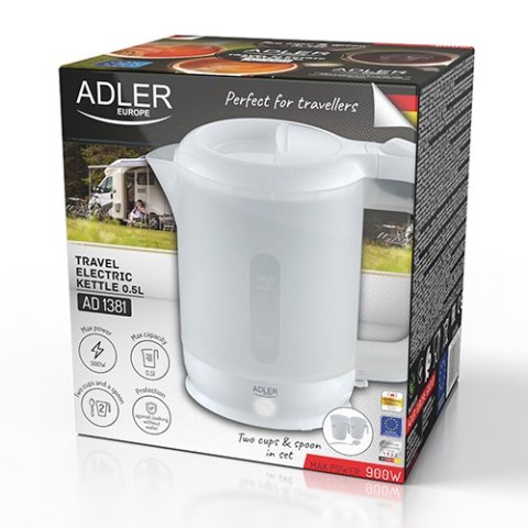 Adler Czajnik elektryczny plastikowy turystyczny 0,5 L