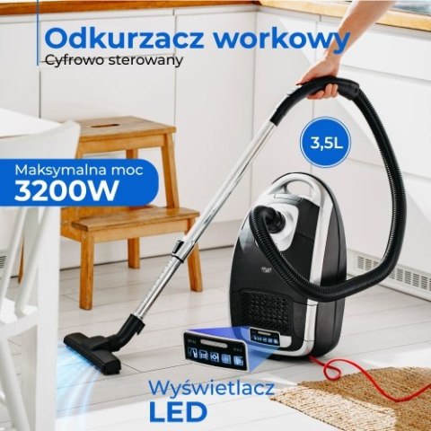 Adler Odkurzacz workowy cyfrowo sterowany- 3,5 L Adler Odkurzacz workowy cyfrowo sterowany- 3,5 L
