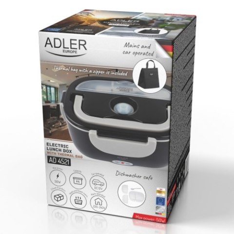 Adler Pojemnik na żywność z torbą termiczną 5 litrów | Do auta i domu (12V / 230V)