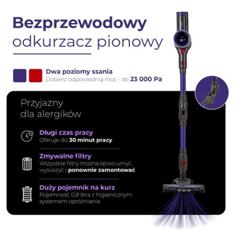 Adler Przyjazny dla alergików bezprzewodowy odkurzacz pionowy PRO Adler Przyjazny dla alergików bezprzewodowy odkurzacz pionowy PRO