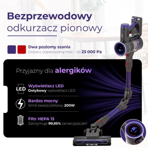 Adler Przyjazny dla alergików bezprzewodowy odkurzacz pionowy PRO Adler Przyjazny dla alergików bezprzewodowy odkurzacz pionowy PRO