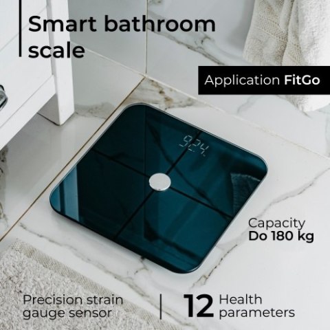 Adler Waga łazienkowa analityczna - Smart - aplikacja FitGo