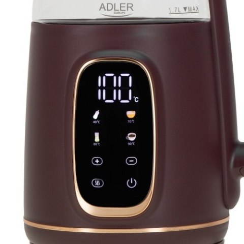 Adler Czajnik elektryczny szklany regulacją temperatury 1,7L | LED | 40-100°C |