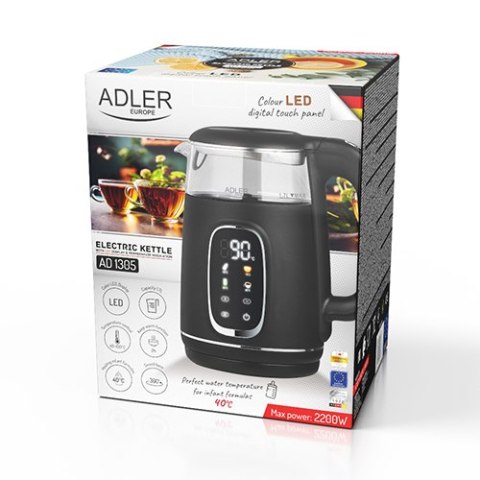 Adler Czajnik elektryczny szklany regulacją temperatury 1,7L | LED | 40-100°C | Adler Czajnik elektryczny szklany regulacją temperatury 1,7L | LED | 40-100°C |