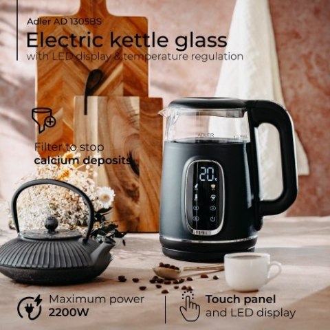 Adler Czajnik elektryczny szklany regulacją temperatury 1,7L | LED | 40-100°C | Adler Czajnik elektryczny szklany regulacją temperatury 1,7L | LED | 40-100°C |
